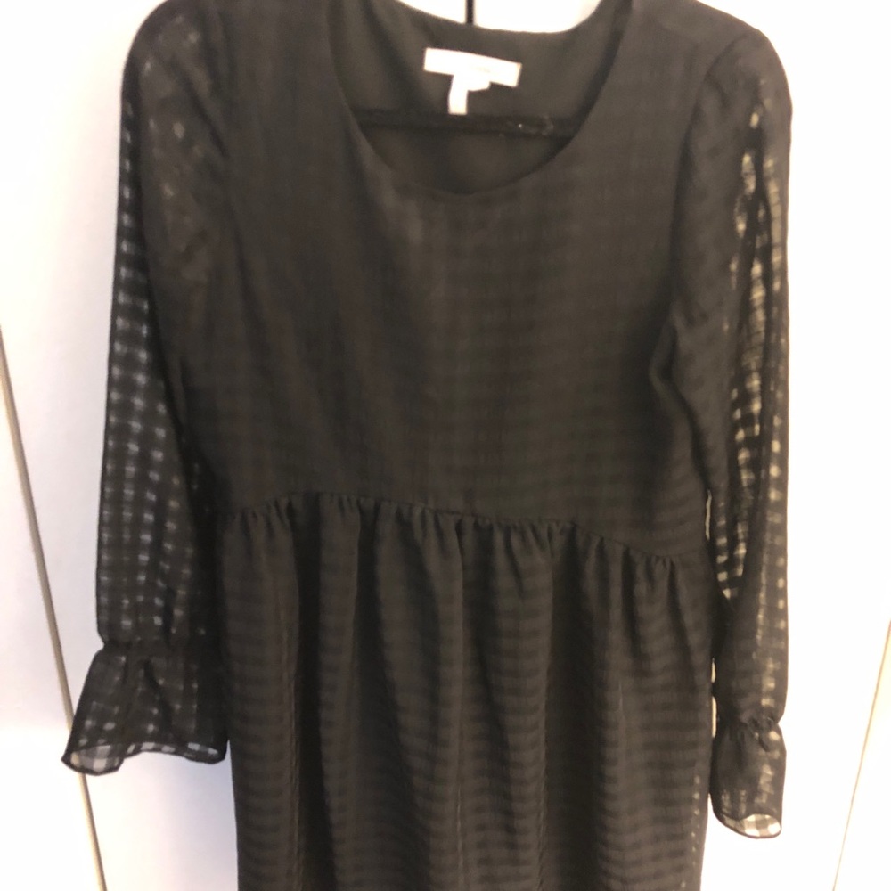 BCBGeneration Black gingham baby doll dress